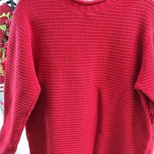 Cabin Creek Classic Red Crew Neck Sweater
